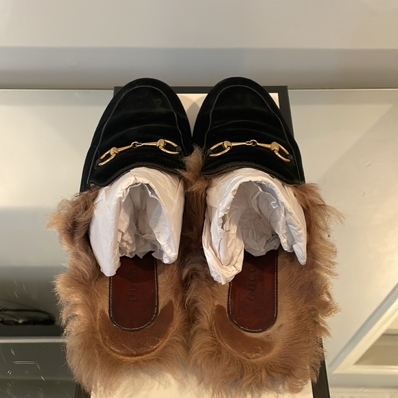 Gucci princetown black velvet mules - Picture 4 of 5
